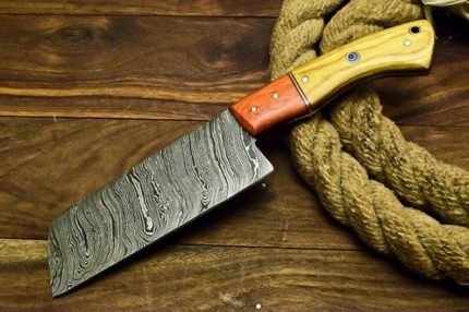 Handmade Damascus Steel chef knife, Meat Cleaver, Chef knife