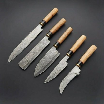 Handmade Chef knife with Leather Sheath For kitchen & dinning knives set