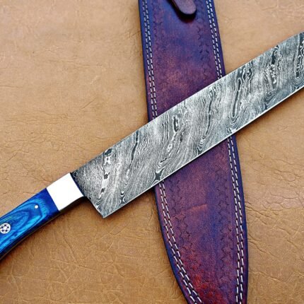 Damascus Steel Blade Bowie kinfe Overall 15 Inch