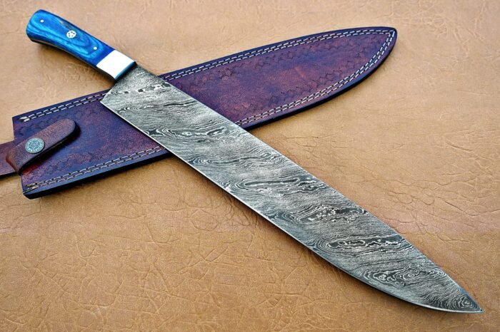 Damascus Steel Blade Bowie kinfe Overall 15 Inch