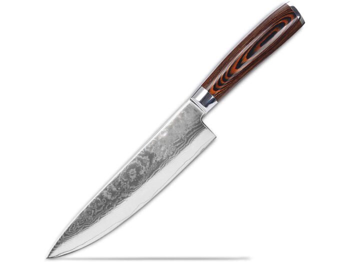 Damascus Chefs Knife, 67-layer Handmade 8"-Kitchen Knife