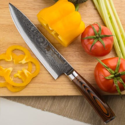 Damascus Chefs Knife, 67-layer Handmade 8" Damascus Chef Knife