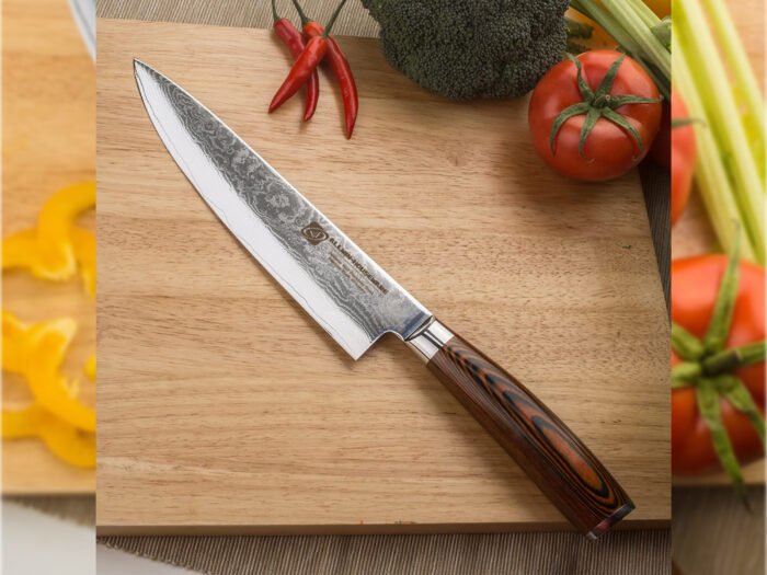 Damascus Chefs Knife, 67-layer Handmade 8"-Kitchen Knife