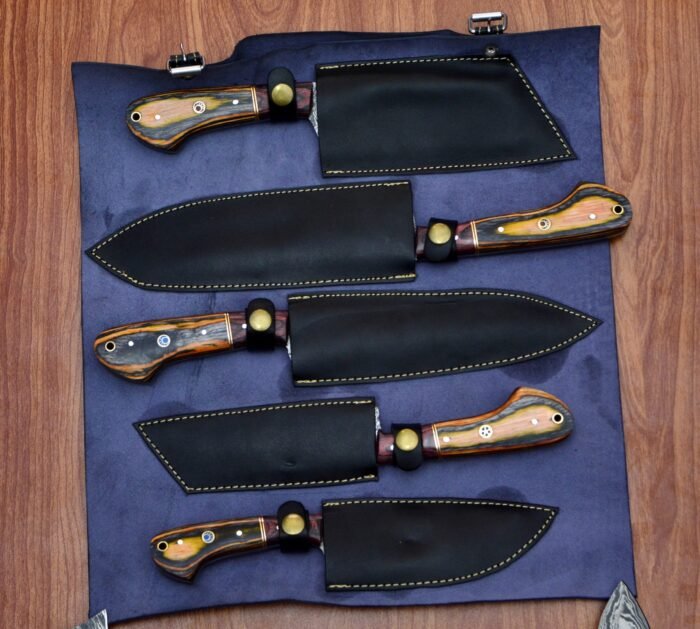 Damascus Handmade Kitchen Chef Knife Set