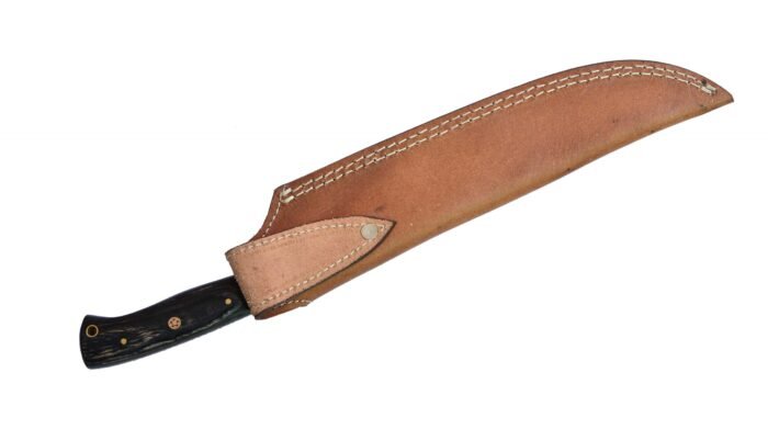 Outdoor Damascus Handmade Hunting Knife (with Genuine Leather Sheath)