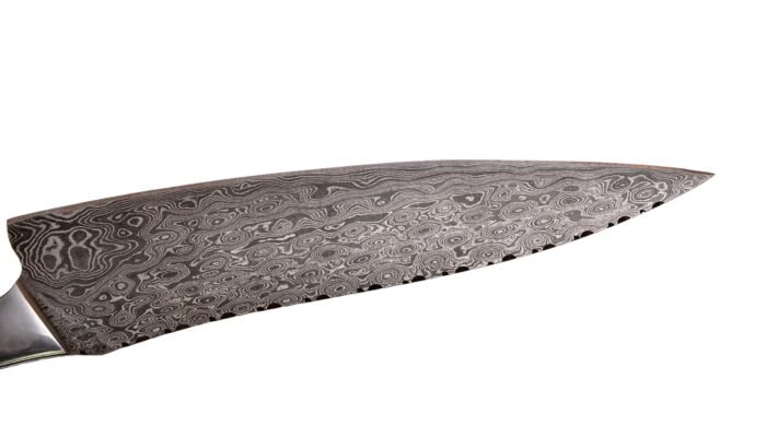 Damascus Chef Knife Handmade Kitchen Knife With Leather Sheath