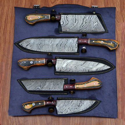 Damascus Handmade Kitchen Chef Knife Set