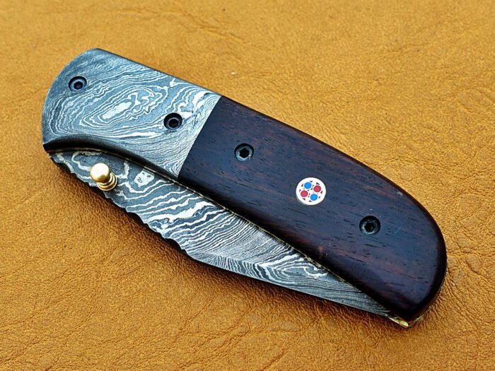 Damascus Steel Blade Folding Knifes 7.5 INCH