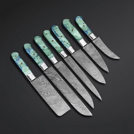 Damascus Steel Chef Knife SET – 7 PCS (2)