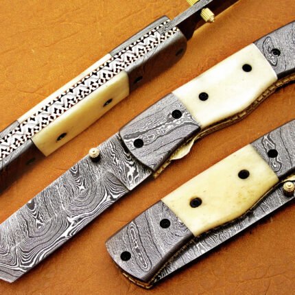 Damascus Steel Folding Knife