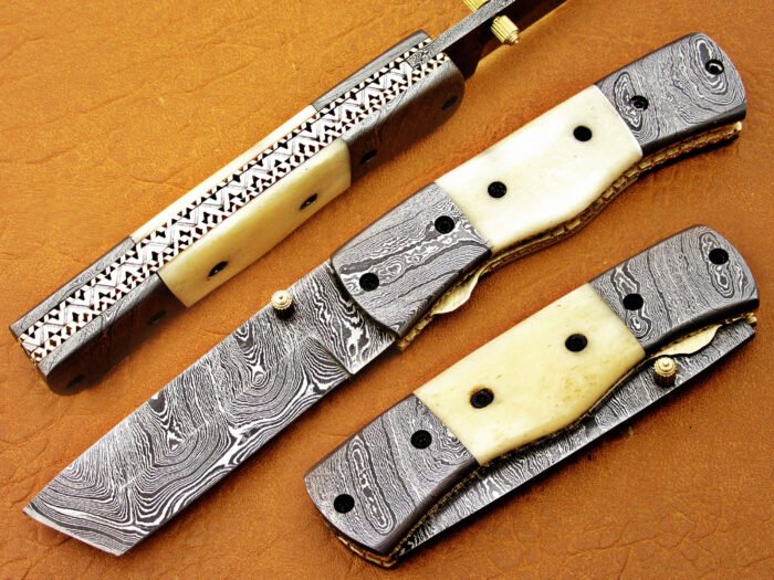 Damascus Steel Folding Knife