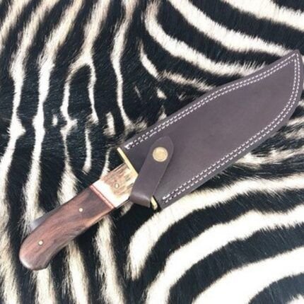 Custom Made Steel Bowie Knife-Wood Handle