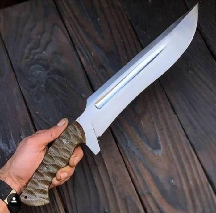 Handmade D2 Steel Bowie Knife-Micarta Handle