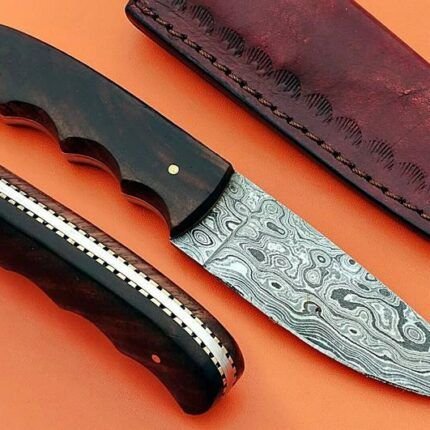 Custom handmade Damascus skinner knife