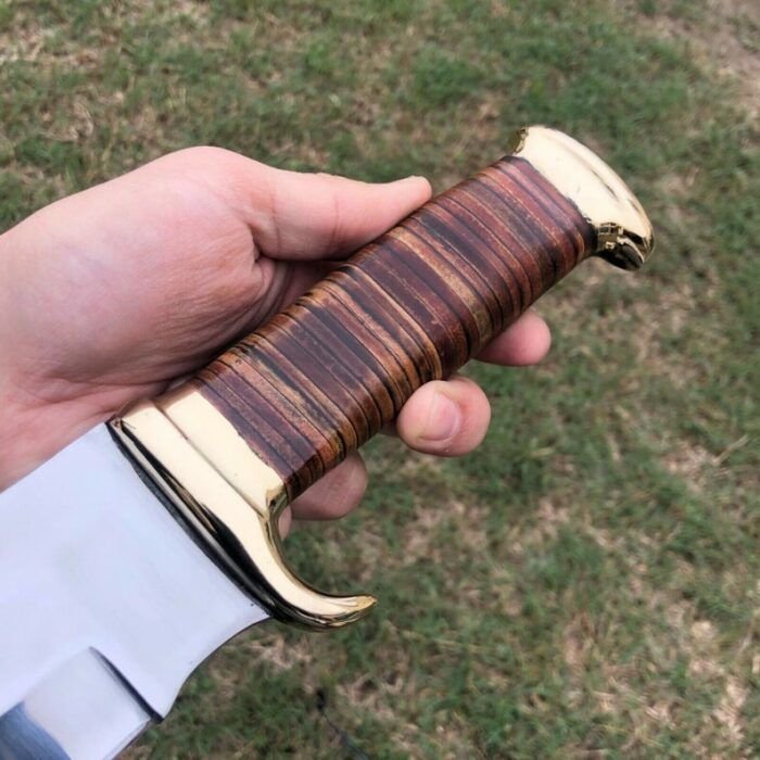 Handmade D2 Steel Bowie Knife-Micarta Handle