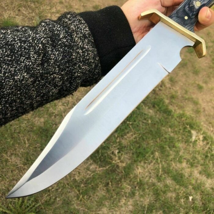 Handmade D2 Steel Bowie Knife-Micarta Handle