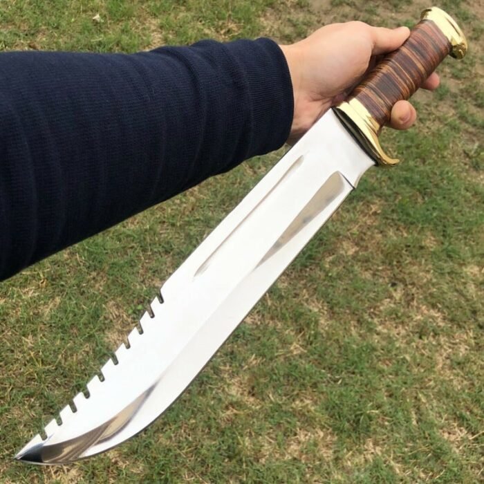 Handmade D2 Steel Bowie Knife-Micarta Handle