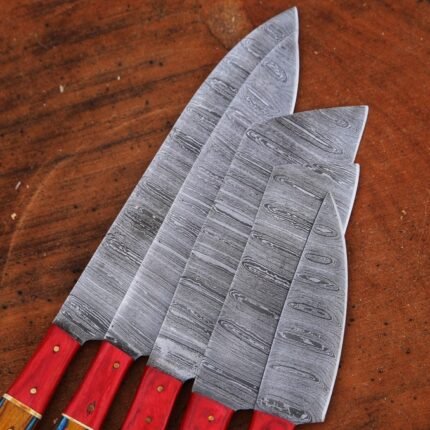 Handmade Damascus Kitchen Chef Knife Set