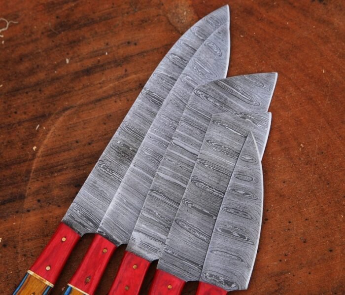 Handmade Damascus Kitchen Chef Knife Set