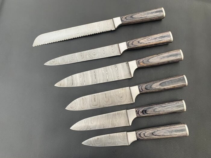 Damascus Steel Kitchen Knives Set of 5