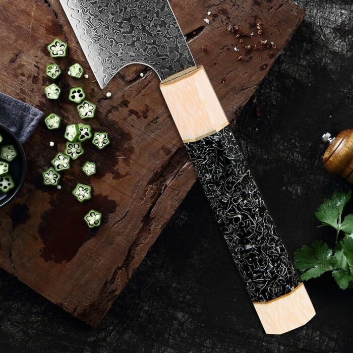 Handmade Damascus Steel Kitchen Knives