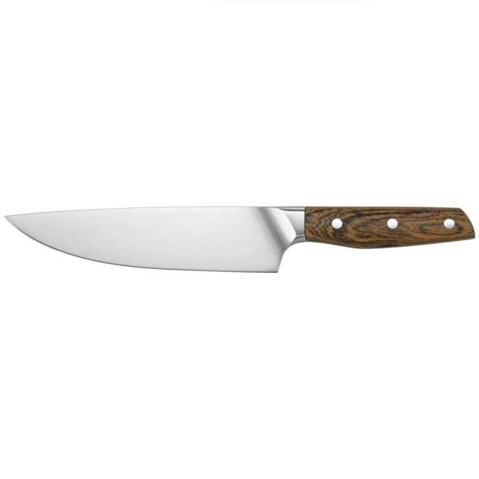 8-Inch Brown Handel Chef Knife - Steel