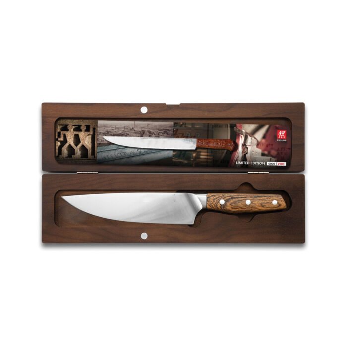 8-Inch Brown Handel Chef Knife - Steel