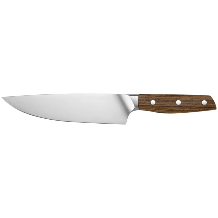 8-Inch Brown Handel Chef Knife - Steel