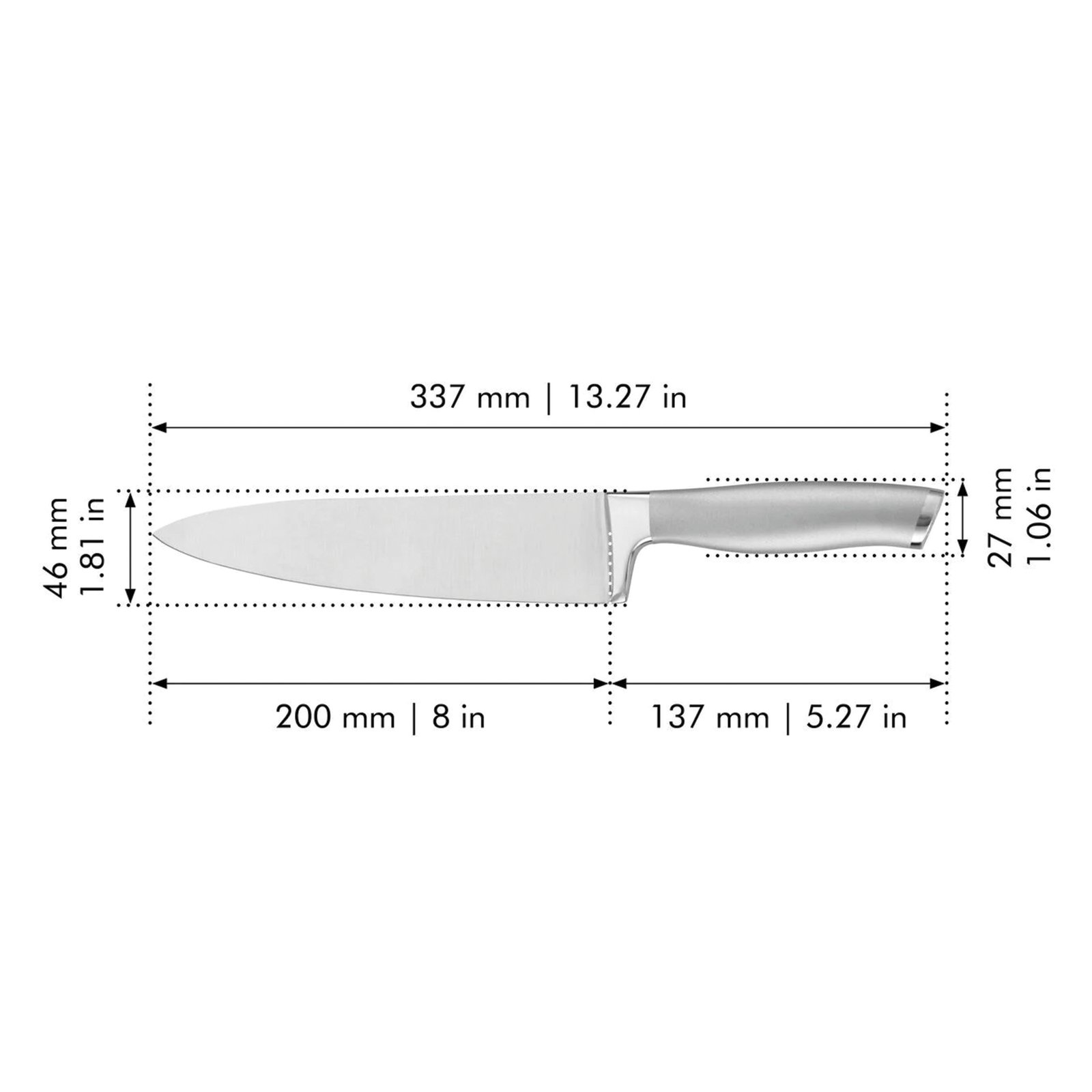 8-Inch Chef Knife Stainless Steel - Silver (2)