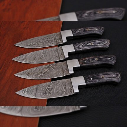 Damascus Steak Knives Set of 4