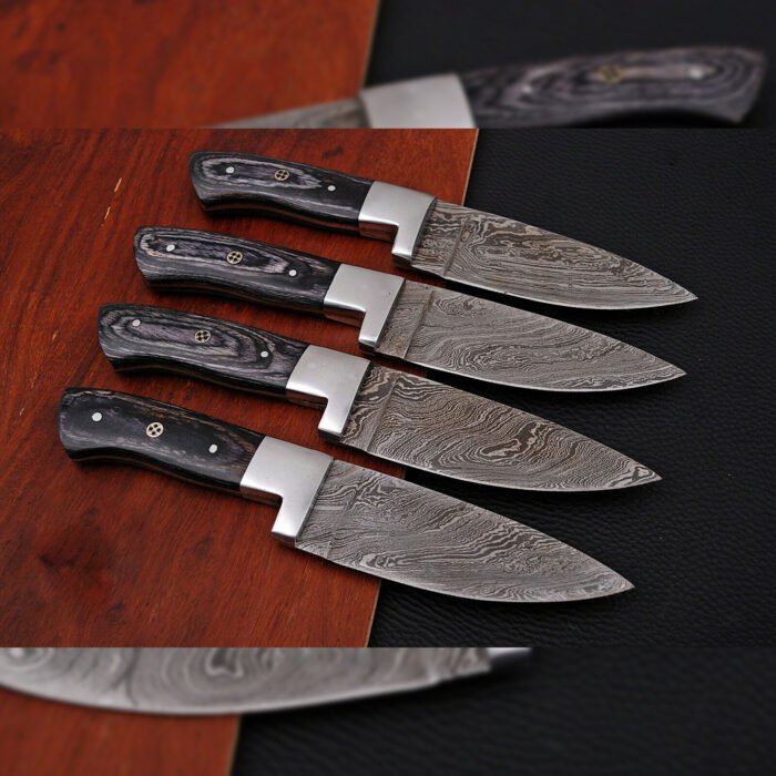 Damascus Steak Knives Set of 4