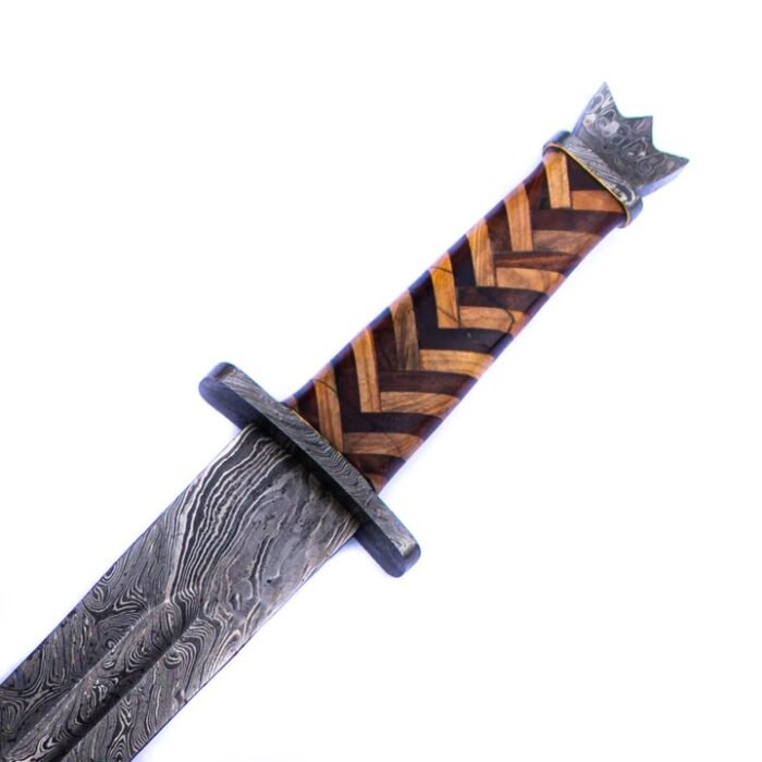 Viking Spatha Sword - High Carbon Damascus Steel Sword- 35"