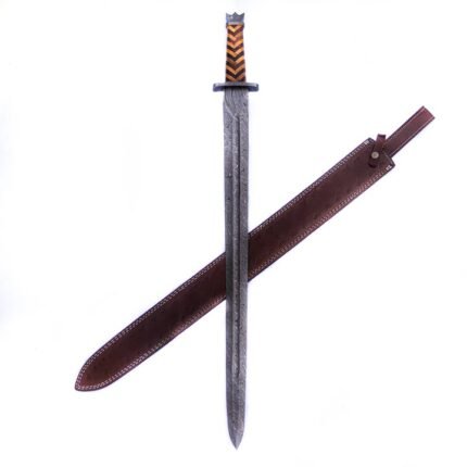 Viking Spatha Sword - High Carbon Damascus Steel Sword- 35"