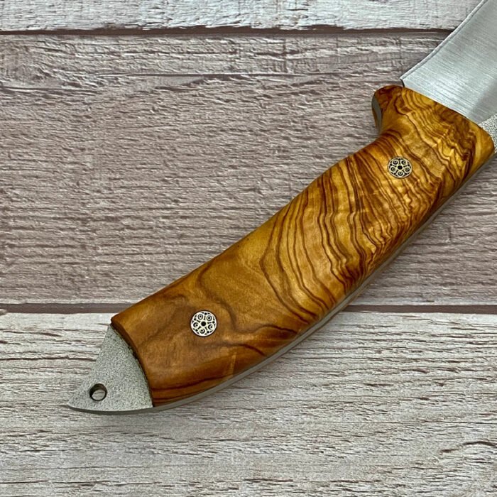 Camping Knife with Personalized Olive Handle