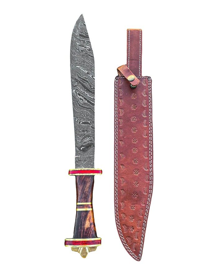 Viking Sword- High Carbon Damascus Steel Sword- 21"