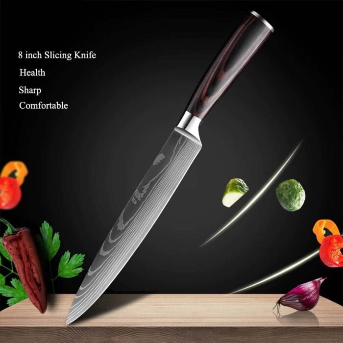 Damascus Chef knife 1-10 Pcs Set Kitchen Knives