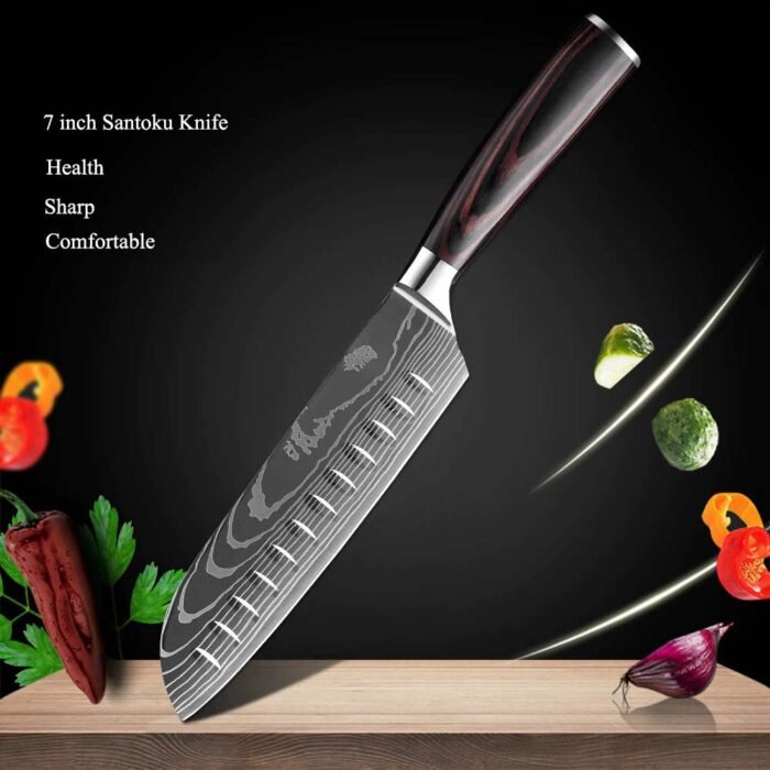 Damascus Chef knife 1-10 Pcs Set Kitchen Knives