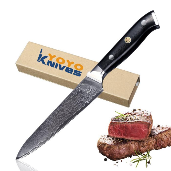 5 inch Chef Steak Knifes Set Damascus Steel-6 PCS.