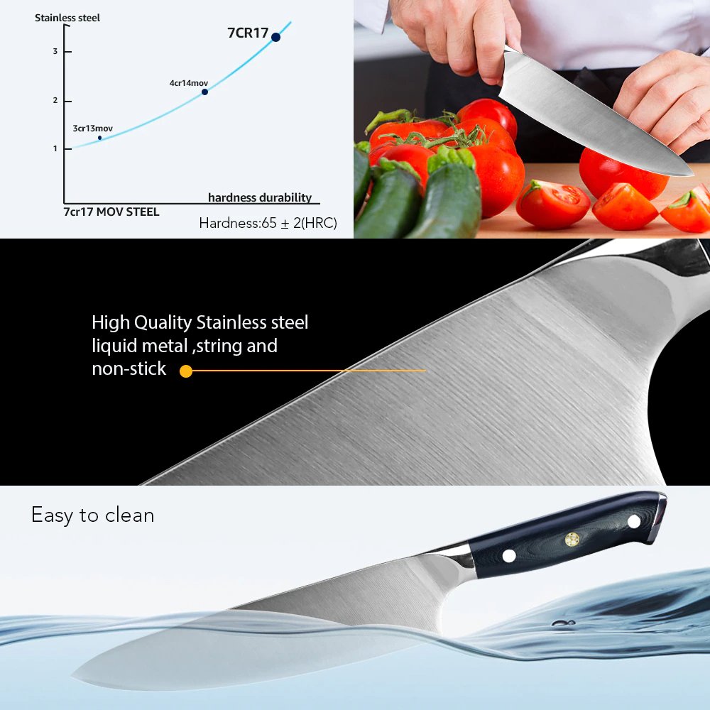 Kitchen Chef knife high carbon Stainless steel-8 inch