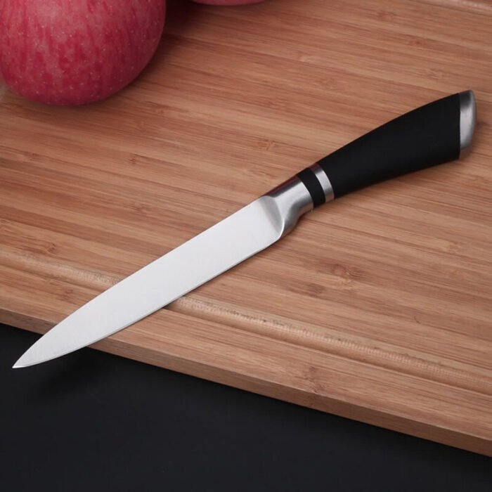 Stainless Steel Black Handle Utility Knives - 3 PCS Set