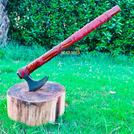 Custom Made RAGNAR Viking Axe With Leather Handle