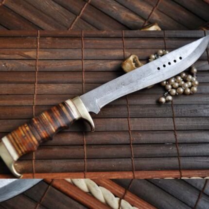 Handmade Damascus Hunting Knife – Mini Sword