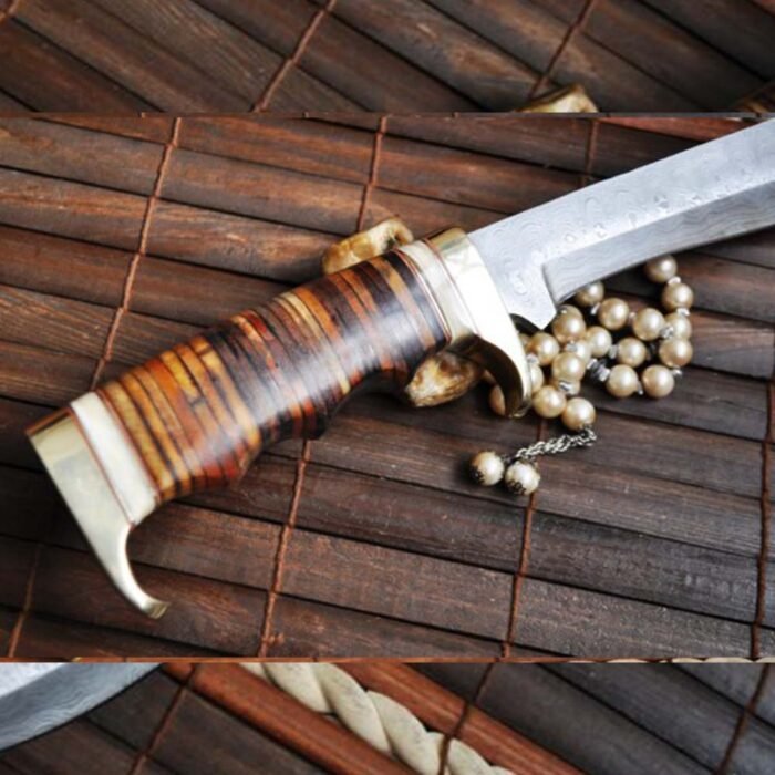 Handmade Damascus Hunting Knife – Mini Sword