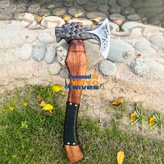 Hand Forged Viking Axe Hatchet With Leather Sheath