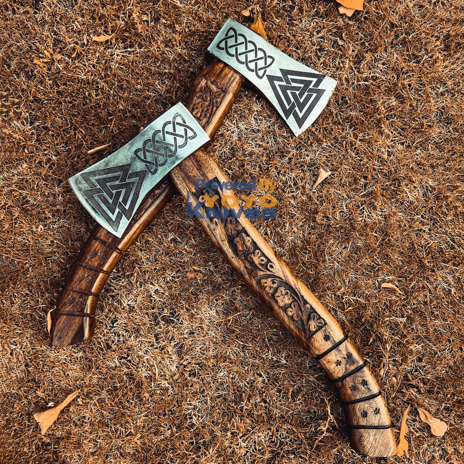 Handmade Real Damascus Viking Forged Axe (7)