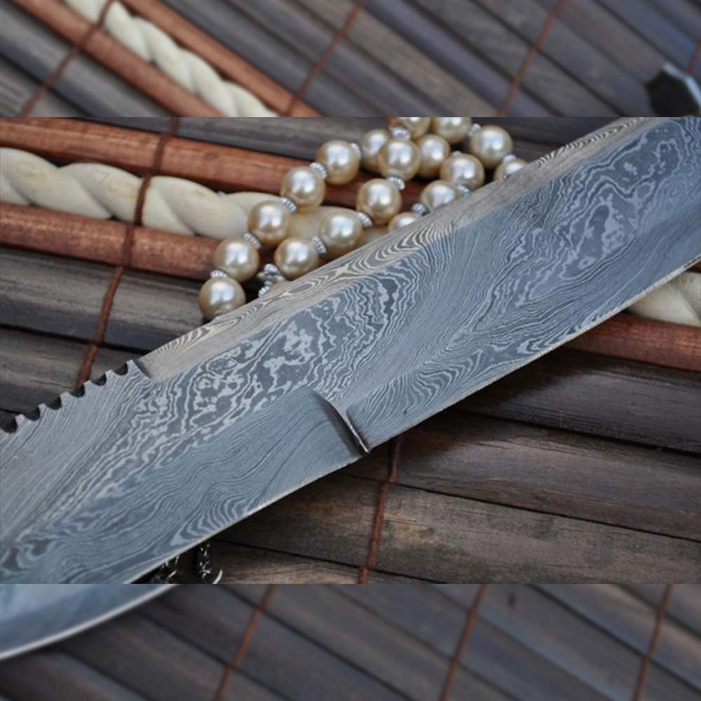 Custom Damascus Handcrafted Mini Sword – 15 Inches