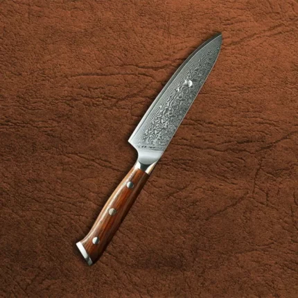 High Carbon Stainless Steel Utility Knife with Rosewood Handle