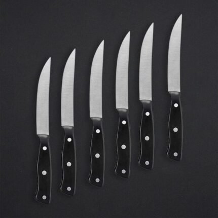 Steak Knife Set 6 Piece – Beautiful Black Handle