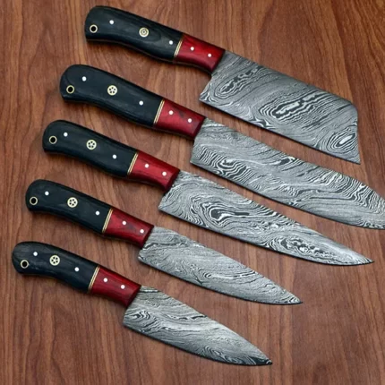 Steel Fixed Hand Made Damascus Kitchen Chef Knives