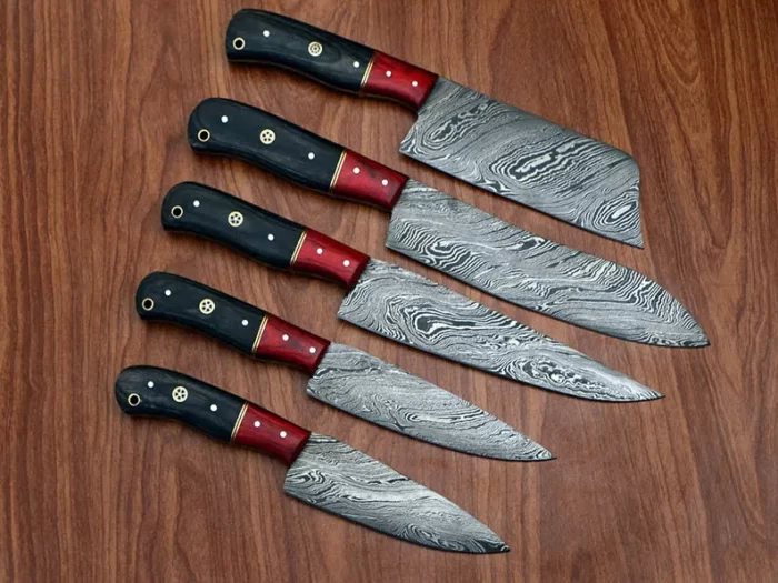 Steel Fixed Hand Made Damascus Kitchen Chef Knives